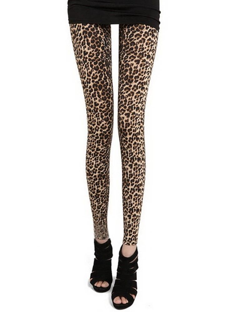 Tykt Print Vinter Dame Leggings Bukser