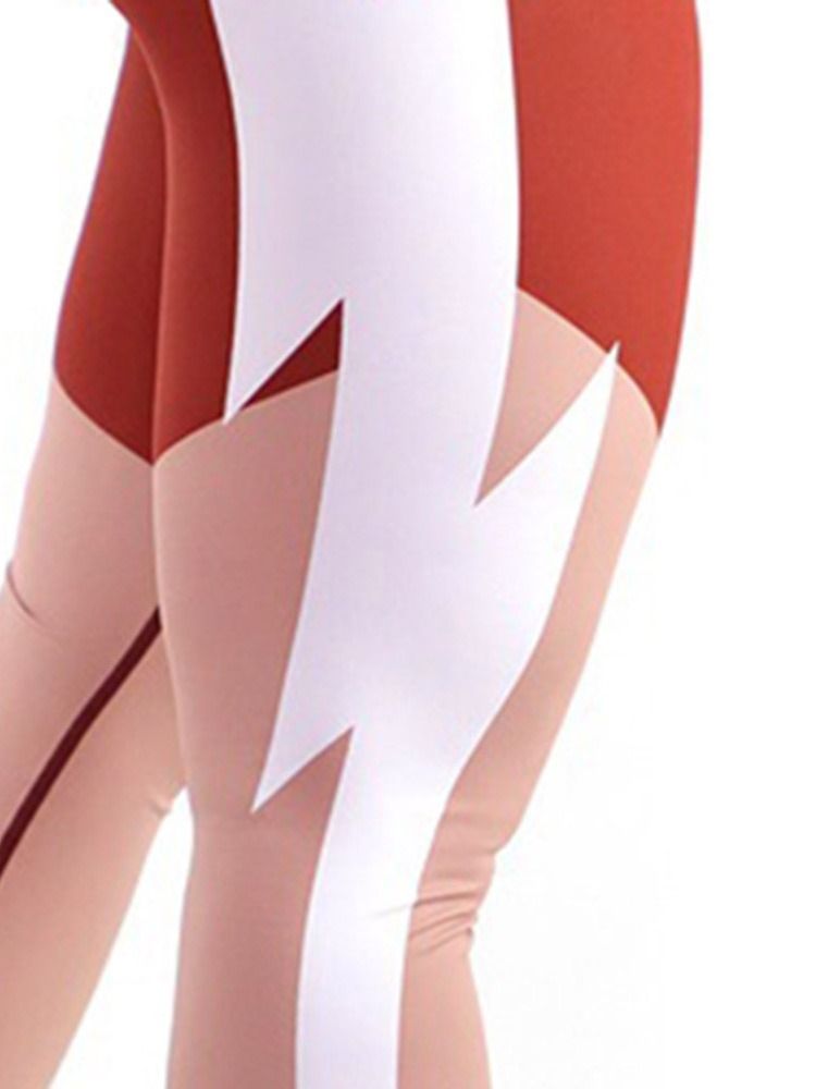 Women's Patchwork Color Block Sports High-waist Leggings