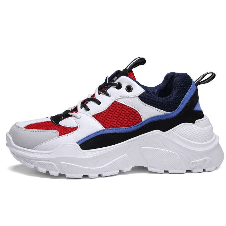 Mesh Color Block Round Toe Herresneakers