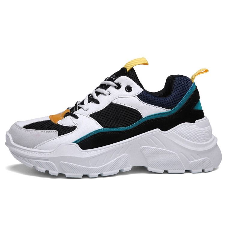 Mesh Color Block Round Toe Herresneakers