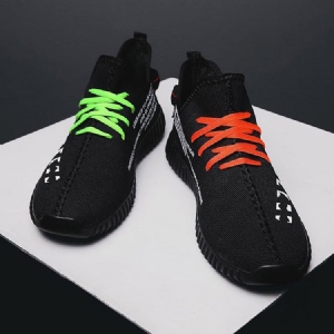 Mesh Lace-up Color Block Mænds Udendørs Sneakers