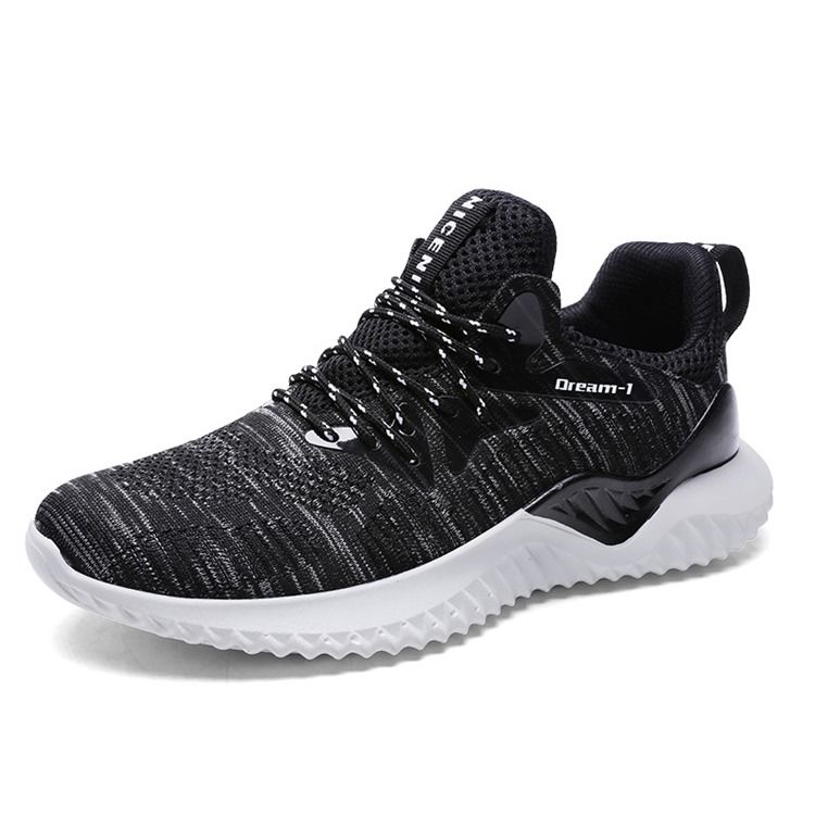 Mesh Lace-up Round Toe Casual Herresneakers