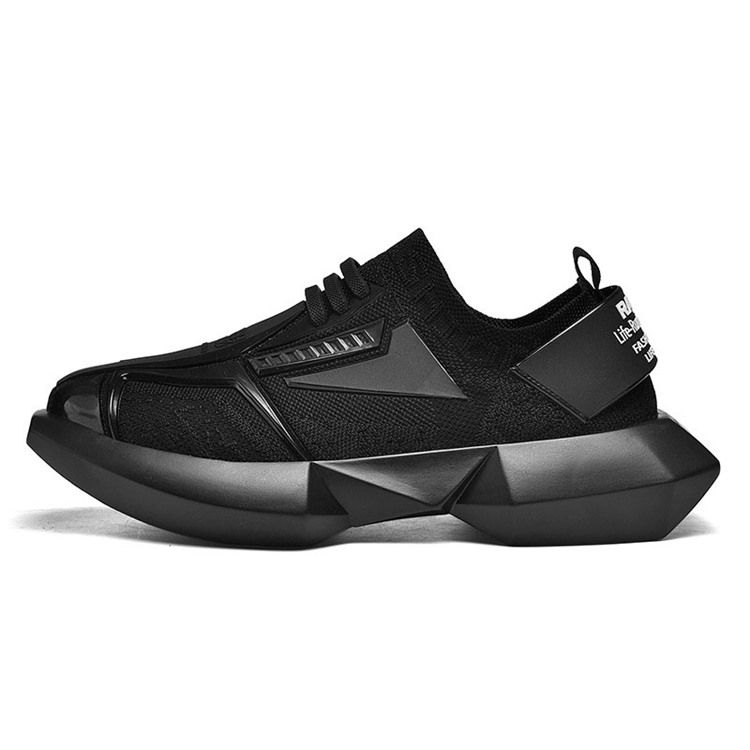 Round Toe Low-cut Upper Snørebånd Til Mænds Mesh Sneakers