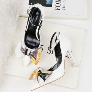 Bowknot Stiletto Heel Pointed Toe Color Block Dame Pumps