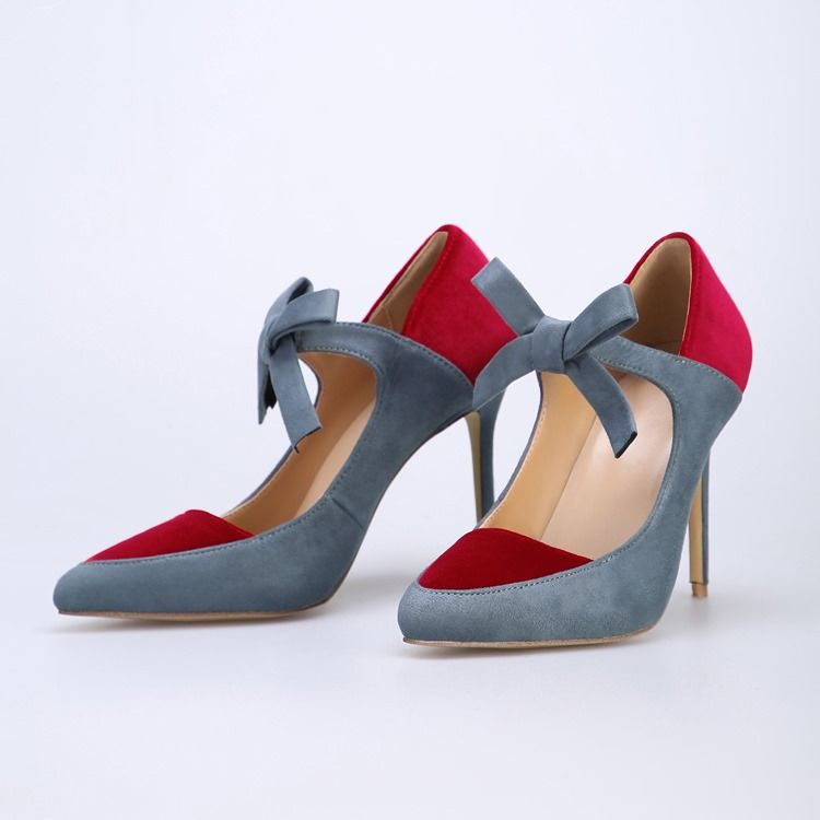 Bowtie Spidse Toe Stiletto Heel Pumps Til Kvinder