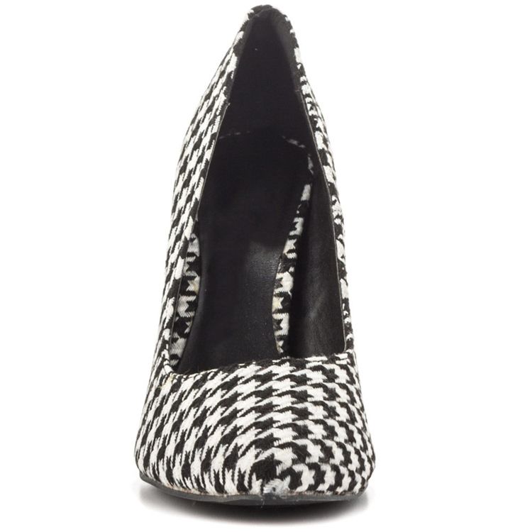 Kvinder Houndstooth Point Toe Pumps