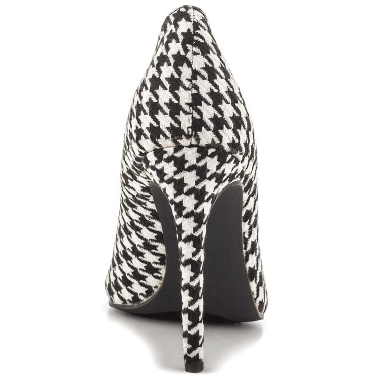 Kvinder Houndstooth Point Toe Pumps