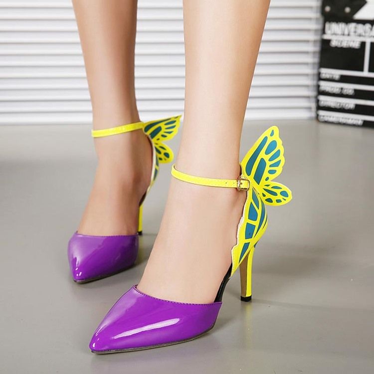 Kvinders Applikationer Color Block Stiletto Heel Pumps