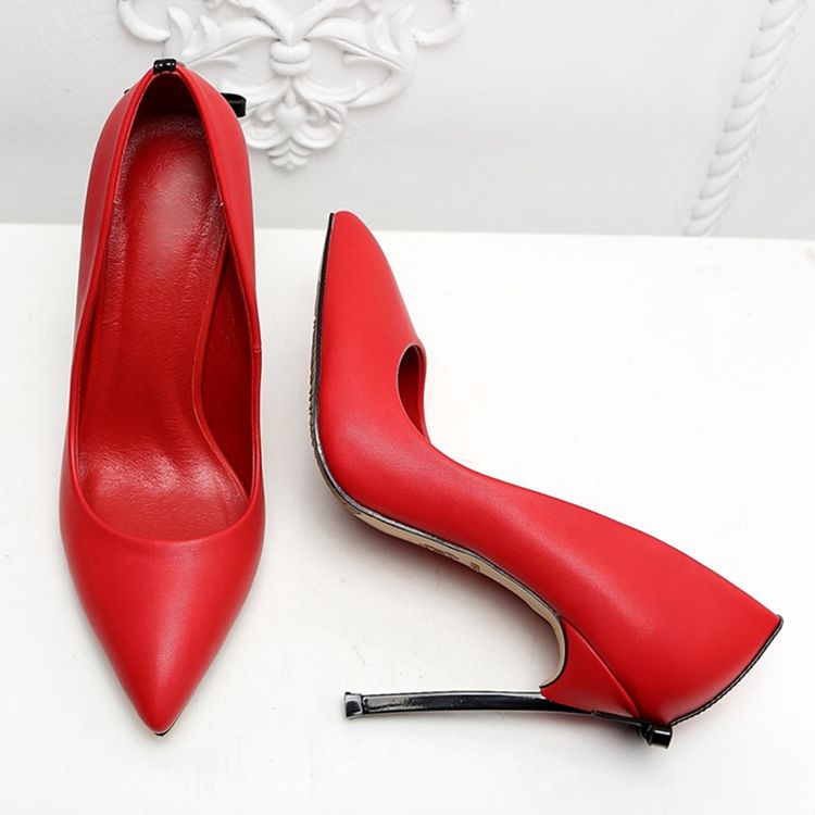 Kvinders Color Block Spidse Stiletto Hæl Pumps Med Bowknot