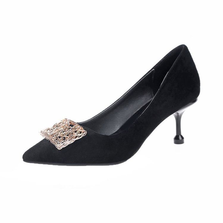 Plain Sequin Spidse Toe Stiletto Heel Pumps Til Kvinder