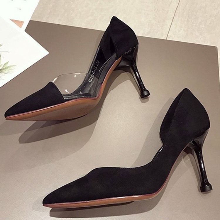 Pu Slip-on Spidse Toe Stiletto Heel Pumps Til Kvinder