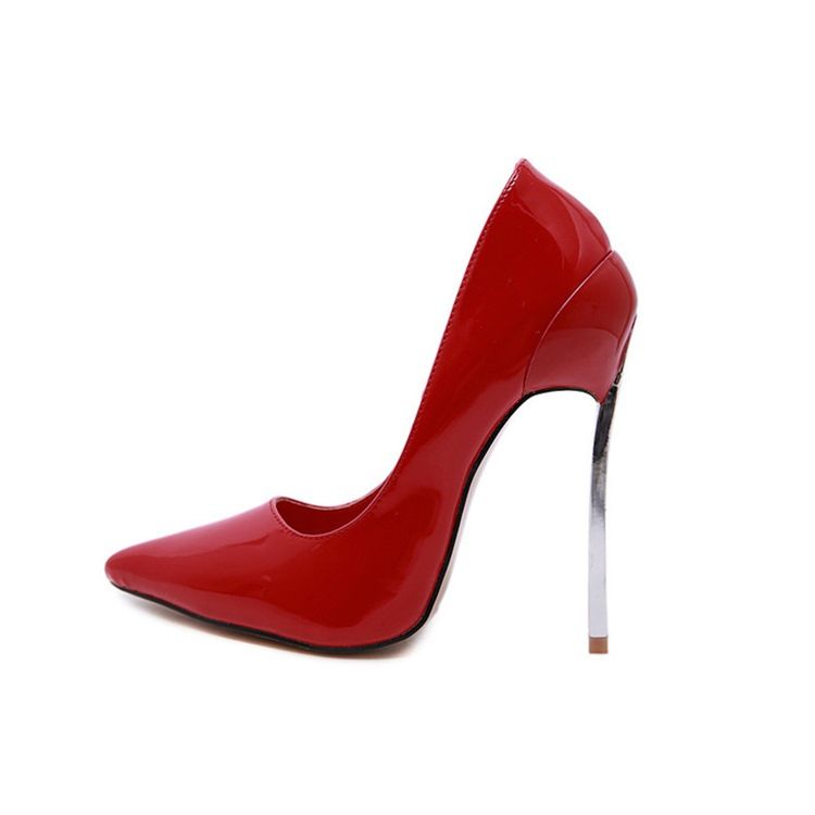 Pu Stiletto Heel Slip-on Pointed Toe Pumps Til Kvinder