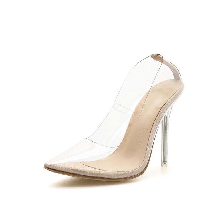 Pvc Slip-on Spidse Toe Stiletto Heel Pumps Til Kvinder