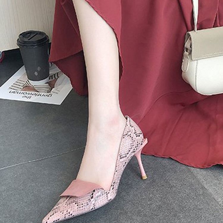 Serpentine Spidse Toe Stiletto Heel Pumps Til Kvinder