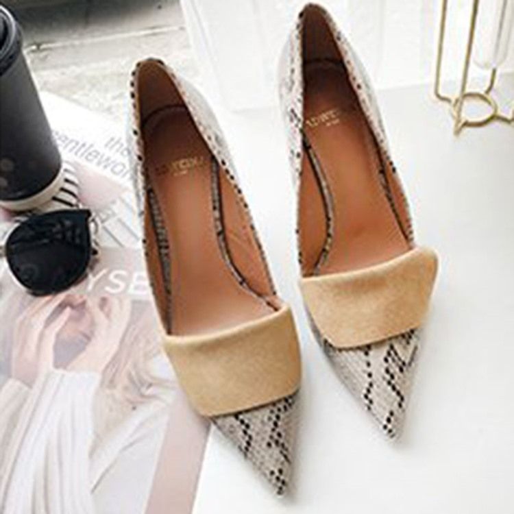 Serpentine Spidse Toe Stiletto Heel Pumps Til Kvinder