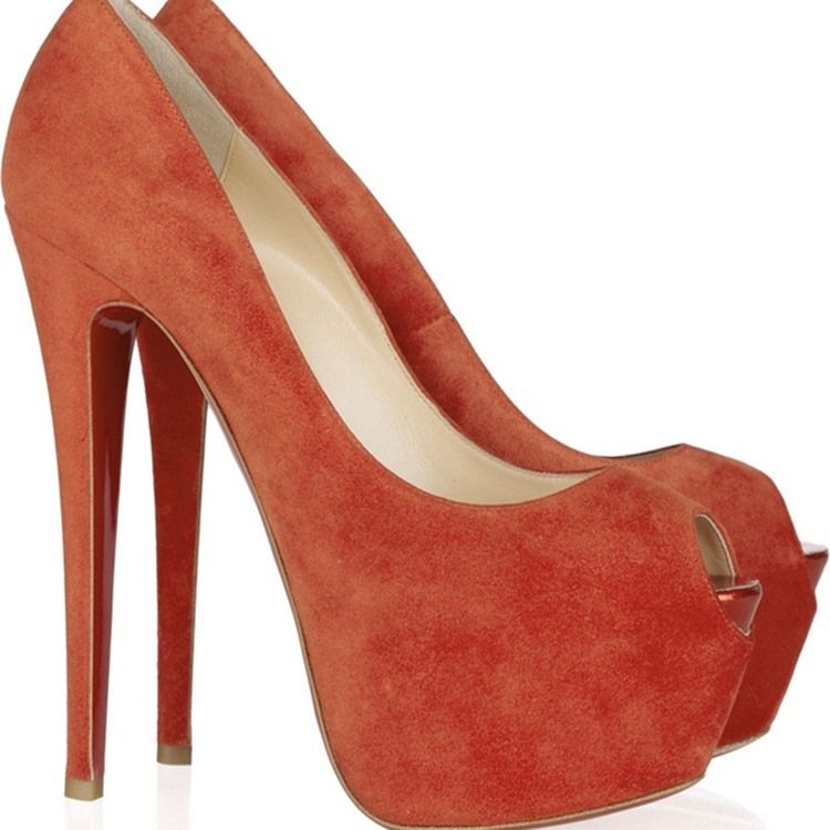 Sexet Plain Platform Stiletto Heel Damesko