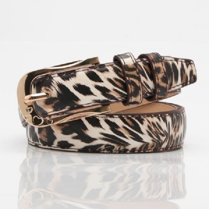 Fashion Pin Buckle Leopard Print Pu-bælte