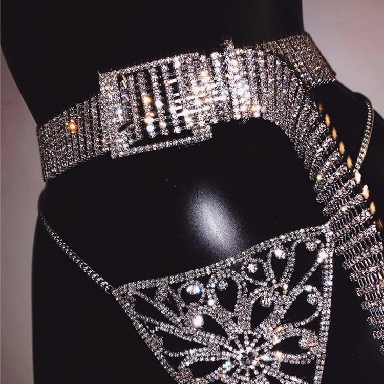 Pin Buckle Fashion Diamante Belt