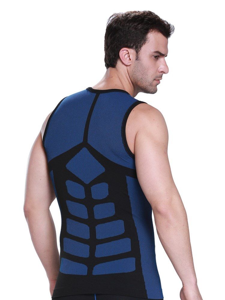 Color Block Anti-sweat Quick Dry Sports Vest Top Til Mænd