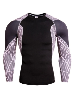 Mænd Patchwork Anti-sved Bomuldsblandinger Pullover Sportstoppe