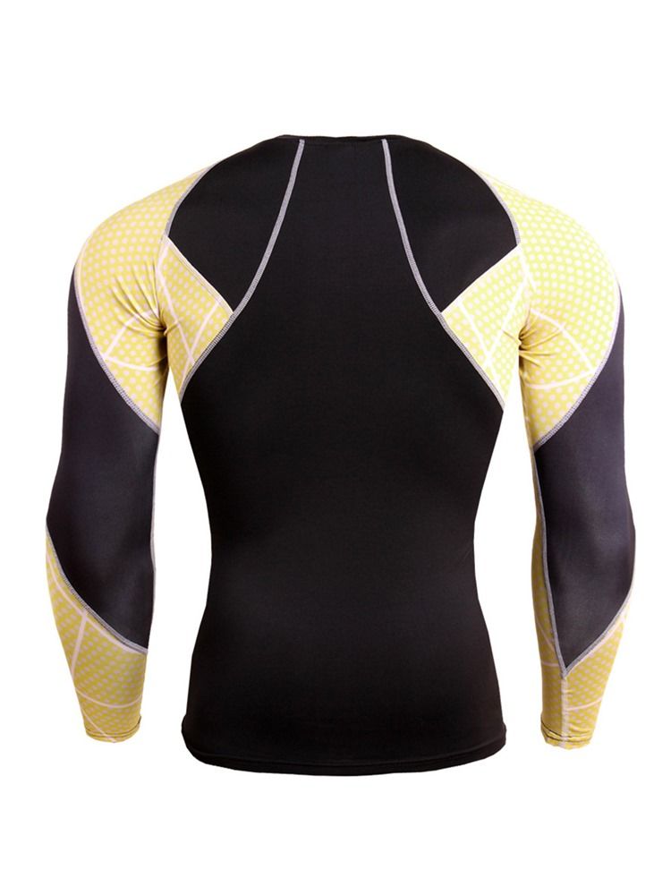 Mænd Patchwork Anti-sved Bomuldsblandinger Pullover Sportstoppe