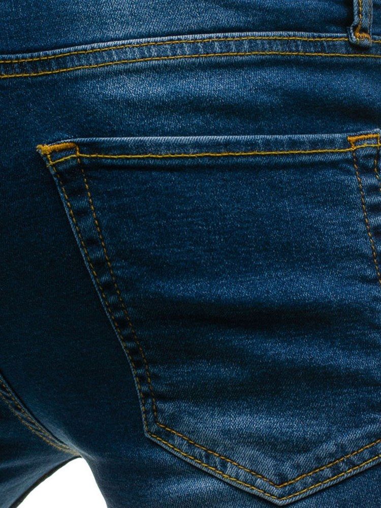 Almindelig Uelastisk Slidte Herre Afslappet Flået Jeans