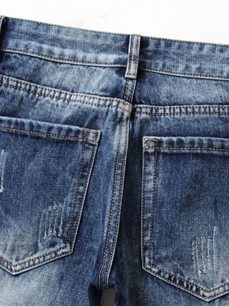 Broderi Til Mænd Lige Europæisk Midjeans Jeans