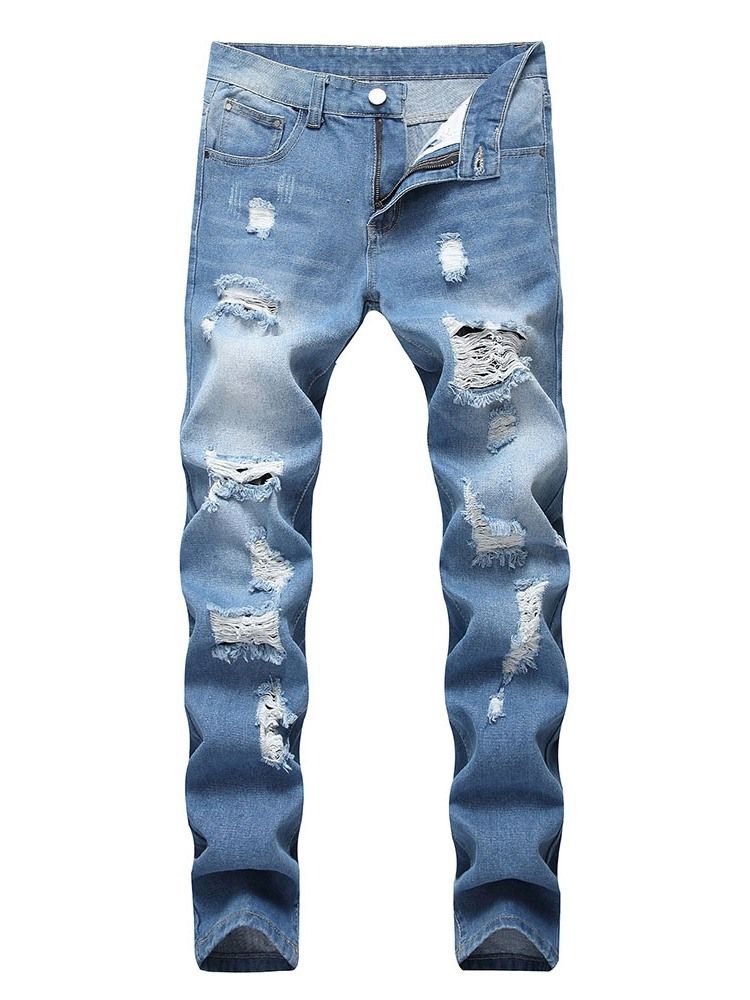 Casual Jeans Til Lynlås Til Mænd