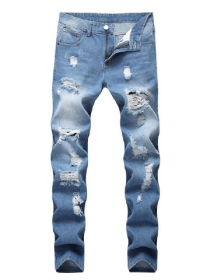 Casual Jeans Til Lynlås Til Mænd