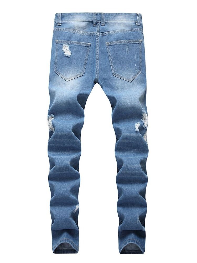 Casual Jeans Til Lynlås Til Mænd