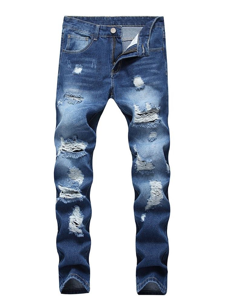 Casual Jeans Til Lynlås Til Mænd