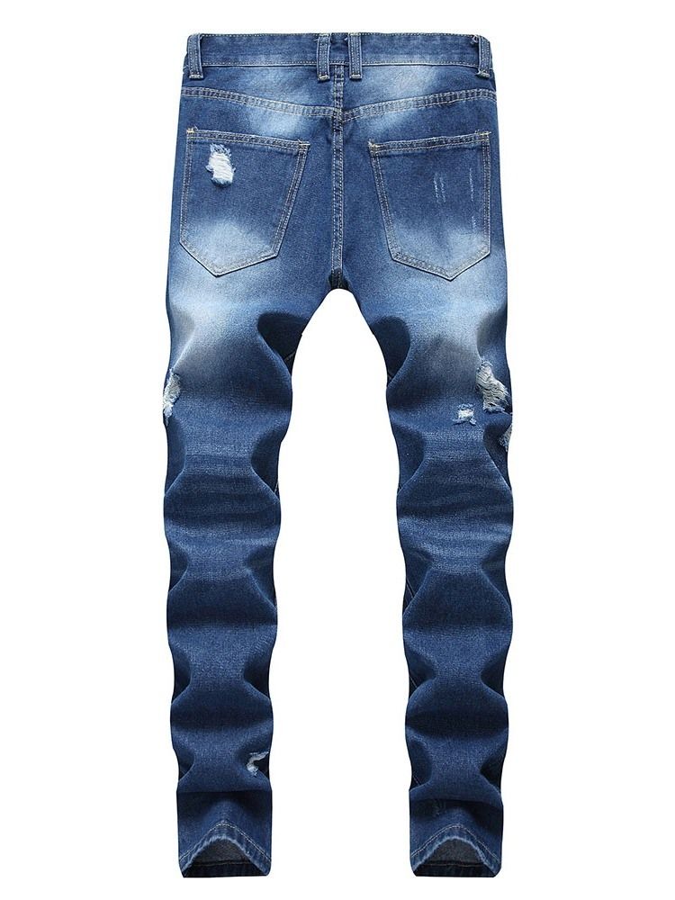 Casual Jeans Til Lynlås Til Mænd