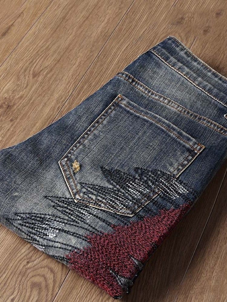 Casual Jeans Til Mænd I Midjen