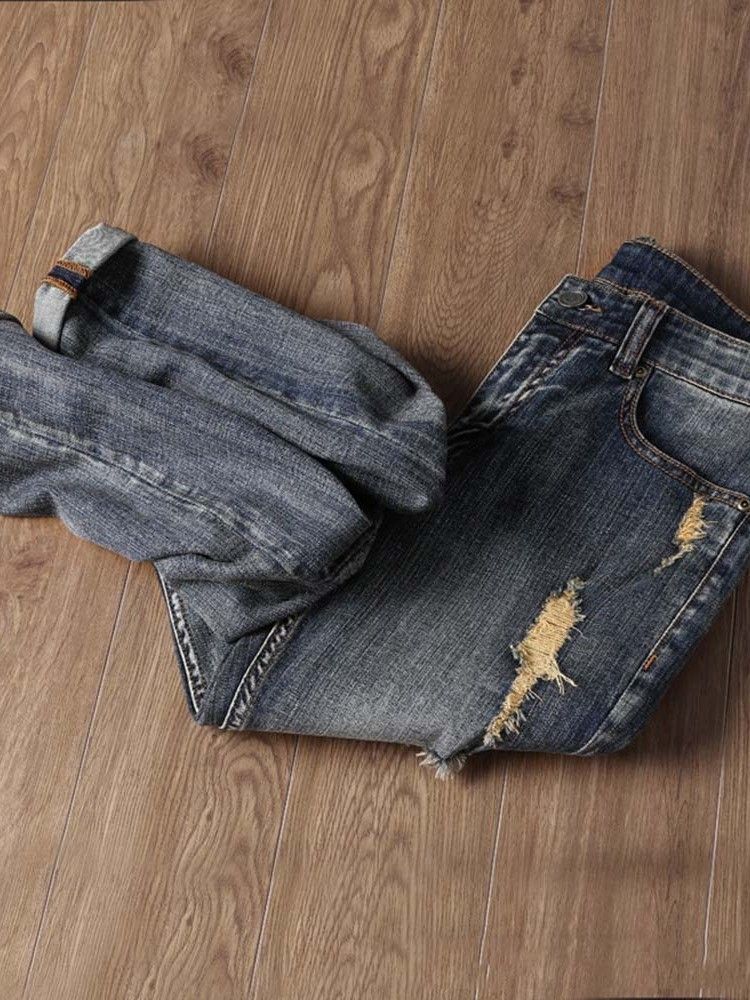 Casual Jeans Til Mænd I Midjen