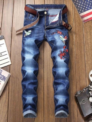 Herre Slim Denim Casual Jeans