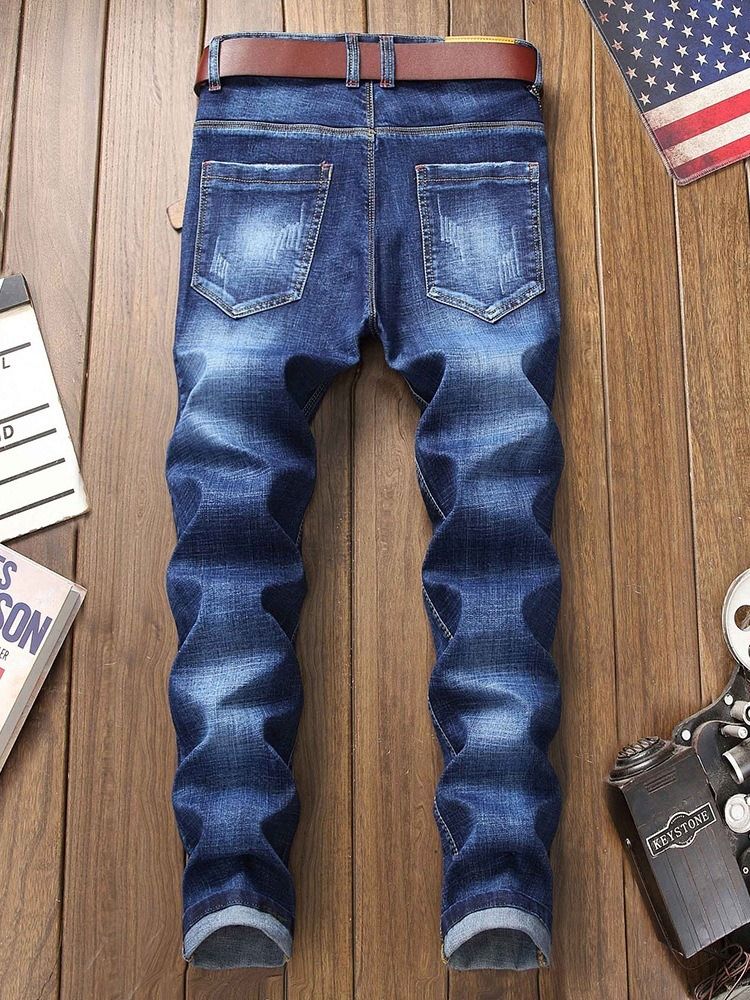 Herre Slim Denim Casual Jeans