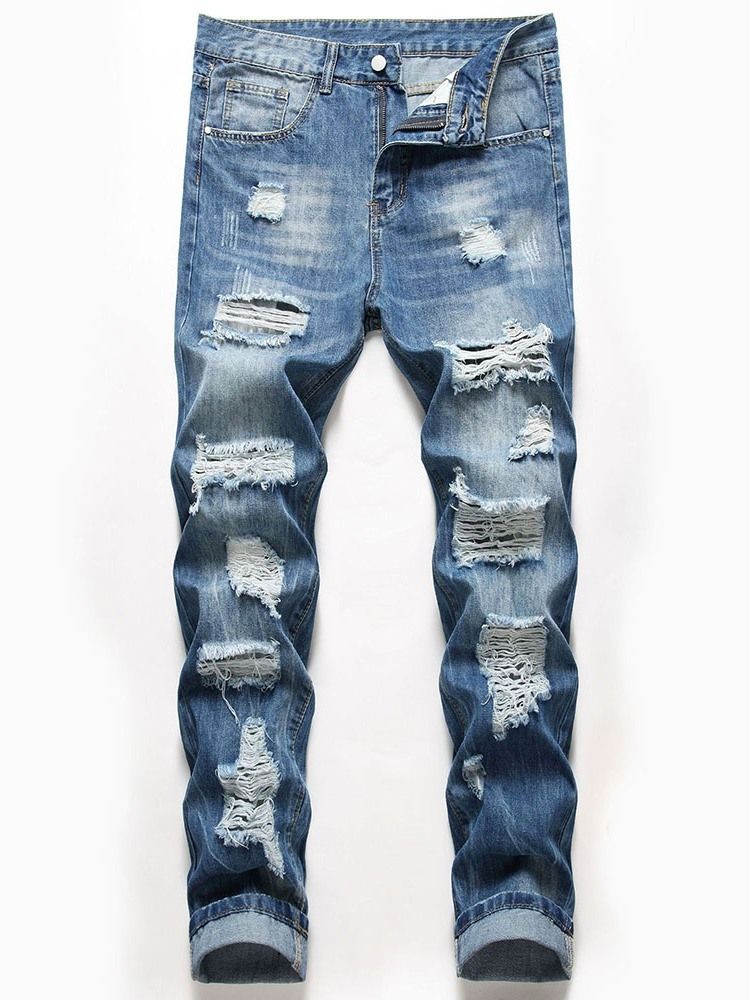 Hole Lynlås Jeans Til Mænd