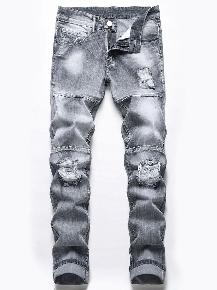 Hole Lynlås Midje Jeans Til Mænd