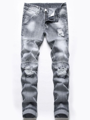 Hole Lynlås Midje Jeans Til Mænd