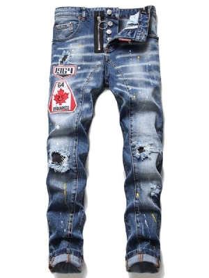 Hul Casual Button Herre Jeans