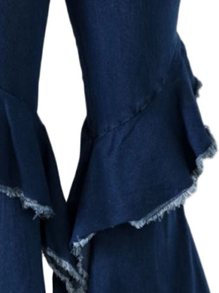 Kvinders Bellbottoms-knap Slank Jeans Med Høj Talje