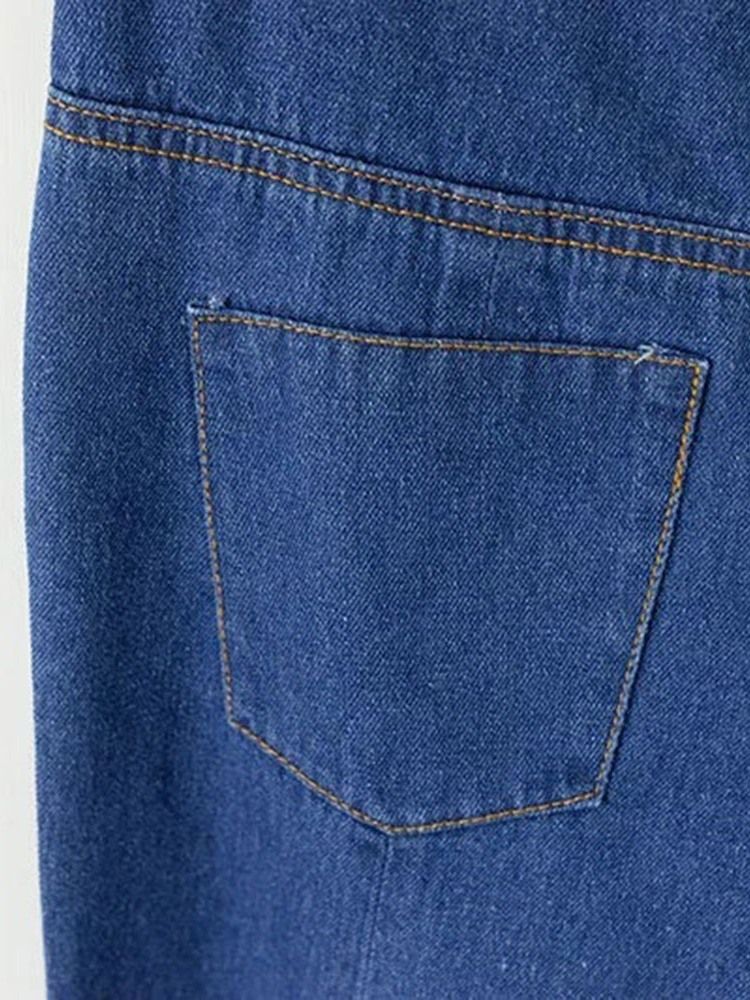 Kvinders Bellbottoms Vaskbare Slanke Jeans Med Høj Talje