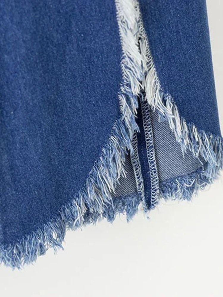 Kvinders Bellbottoms Vaskbare Slanke Jeans Med Høj Talje