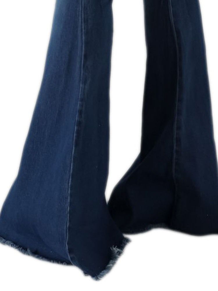 Kvinders Hul Bellbottoms Lynlås Slim Jeans