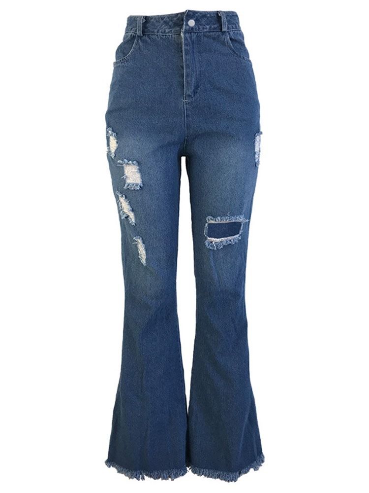 Kvinders Hul Bellbottoms Slim High Waist Jeans