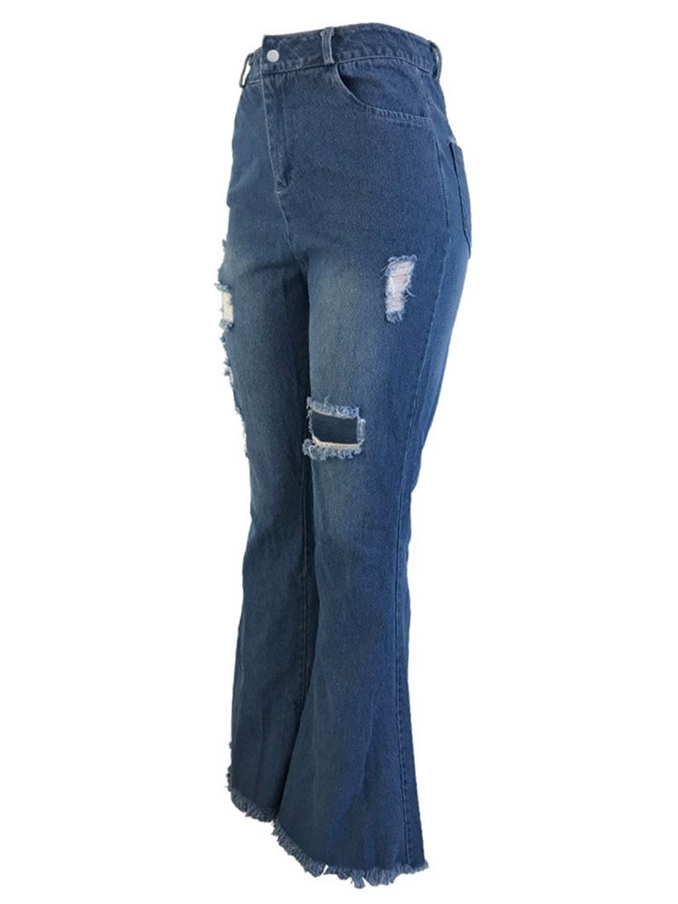 Kvinders Hul Bellbottoms Slim High Waist Jeans