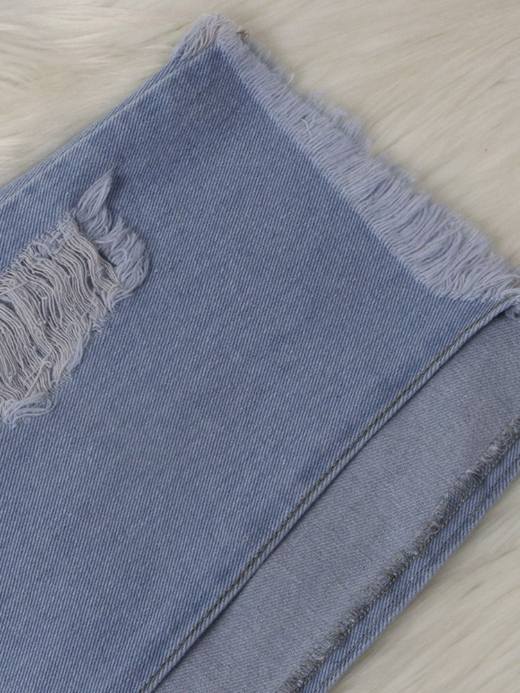 Kvinders Slanke Jeans Med Lynlås