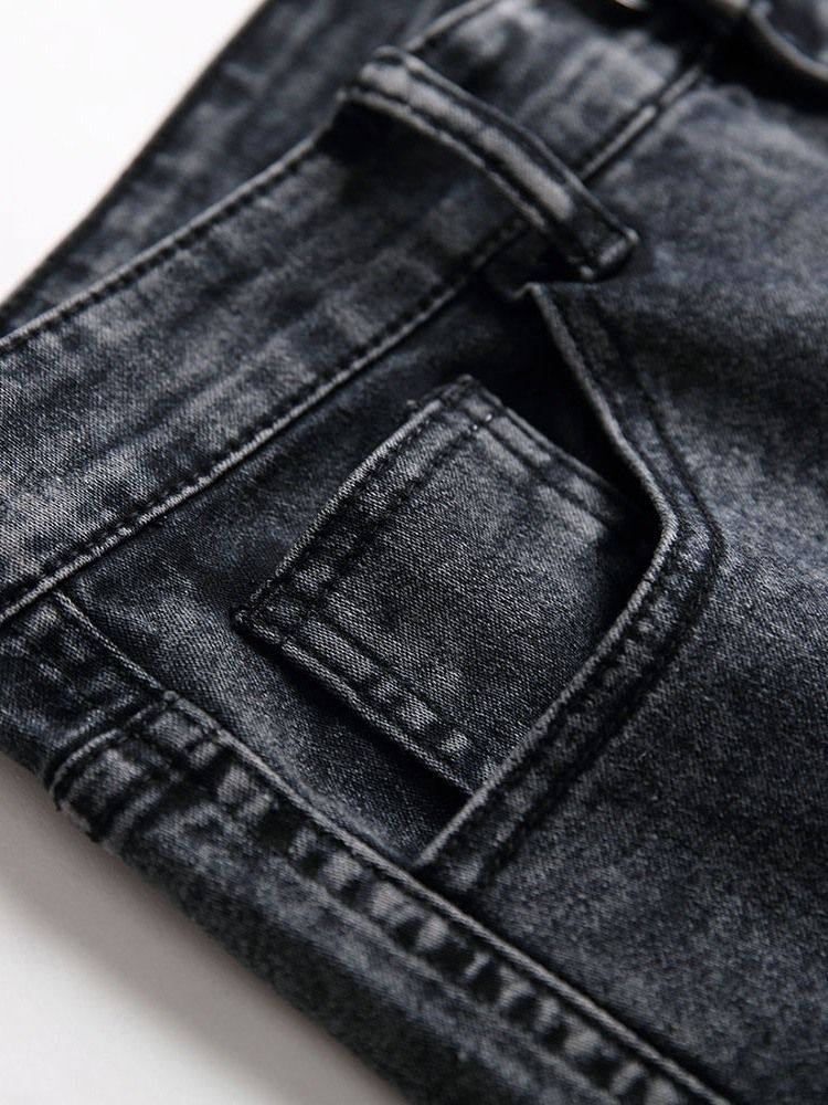 Mænds Blyantbukser Almindeligt Hul Midje Jeans