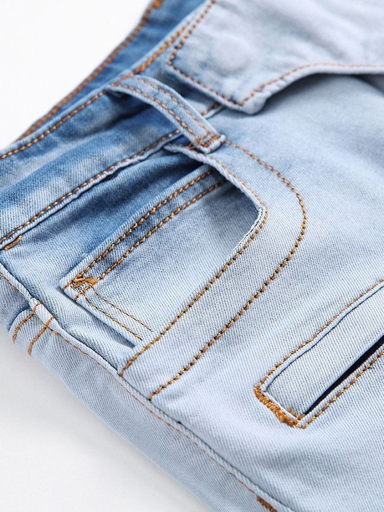 Mænds Plisserede Lige Europæiske Midjeans Jeans