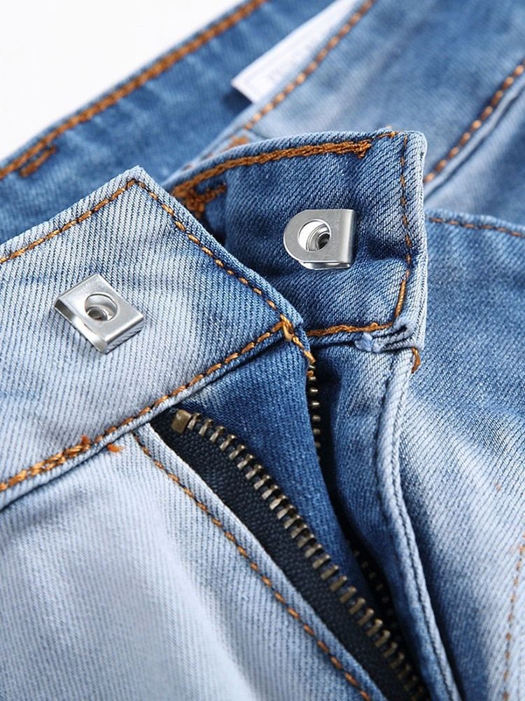 Mænds Plisserede Lige Europæiske Midjeans Jeans